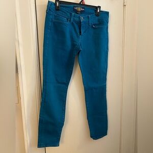 Woman’s Blue Lucky Brand Charlie Skinny Ankle Jeans (10/30)